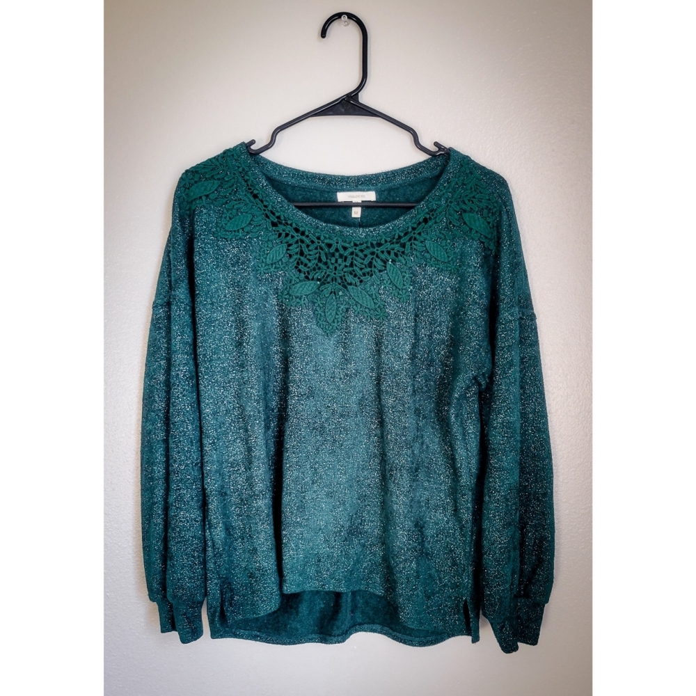 Maurices Shiney Green Sweater